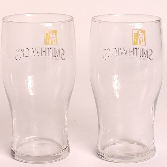 SMITHWICK'S ALE BEER Glass Pint Glasses PAIR Smithwicks - Picture 4 of 5